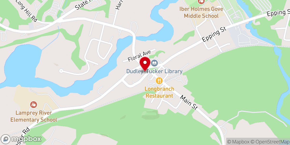 Map showing location of Raymond United Methodist Church