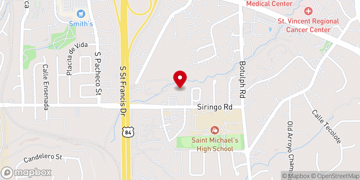 Map showing location of Resurrection Anglican Church Santa Fe