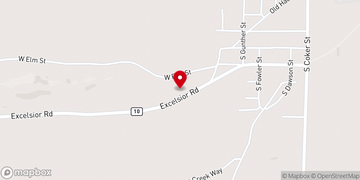 Map showing location of Church of the Nazarene