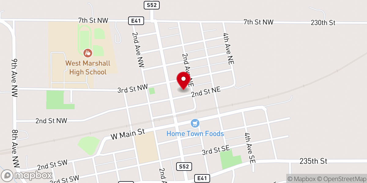 Map showing location of State Center UMC