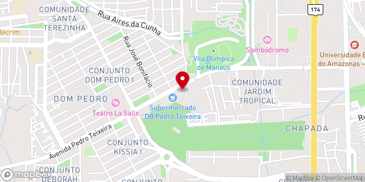 Map showing location of Igreja Batista em Dom Pedro