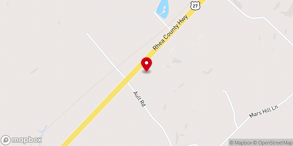 Map showing location of Pentecostal Worship Center