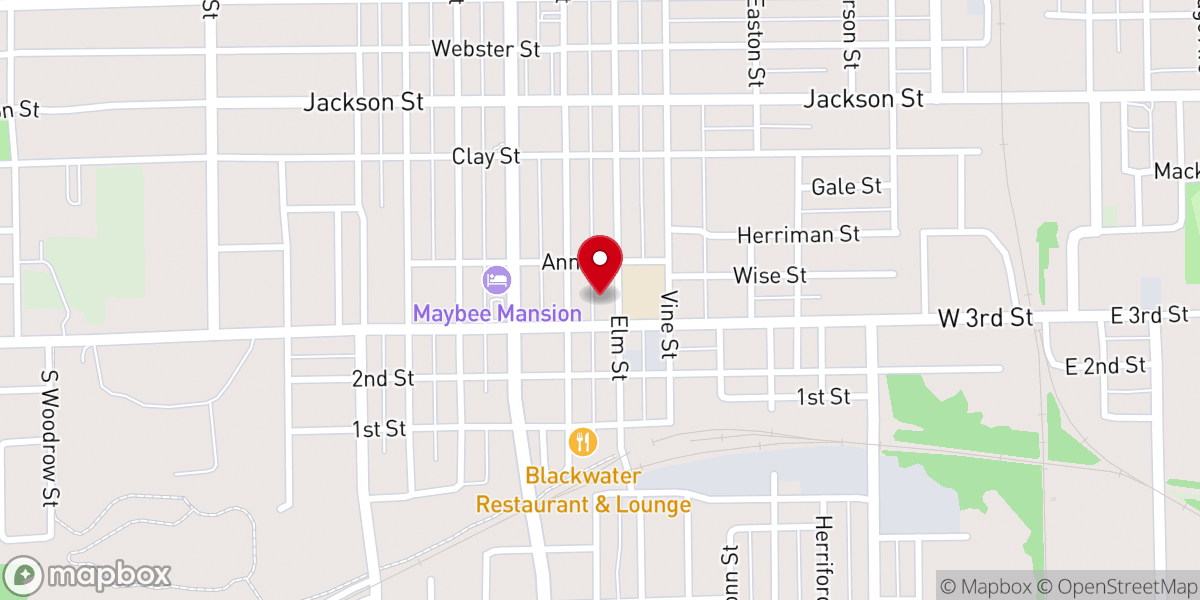 Map showing location of Church of Christ