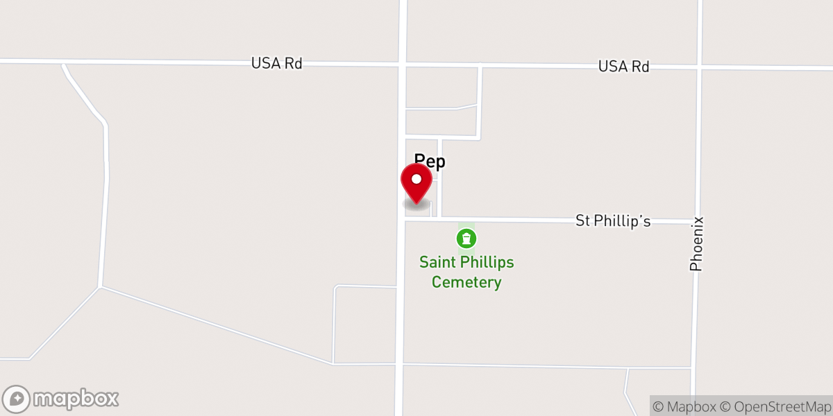 Map showing location of St. Philip Neri Catholic Church