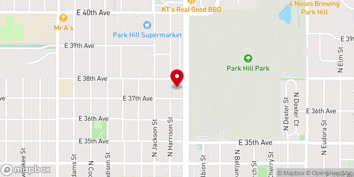 Map showing location of New Hope Baptist Church