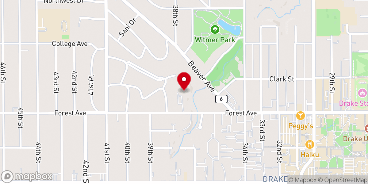 Map showing location of Redeemer Baptist Church
