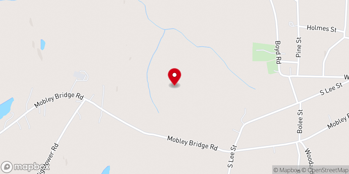 Map showing location of Antioch Baptist Church