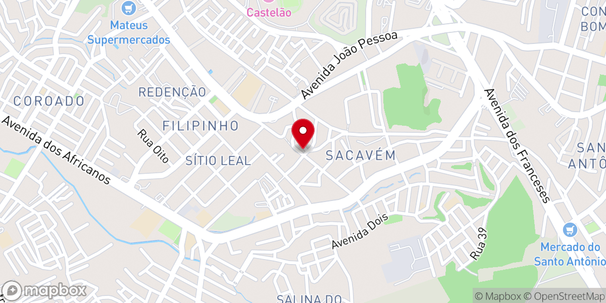 Map showing location of PRIMEIRA IGREJA BATISTA EM SACAVÉM