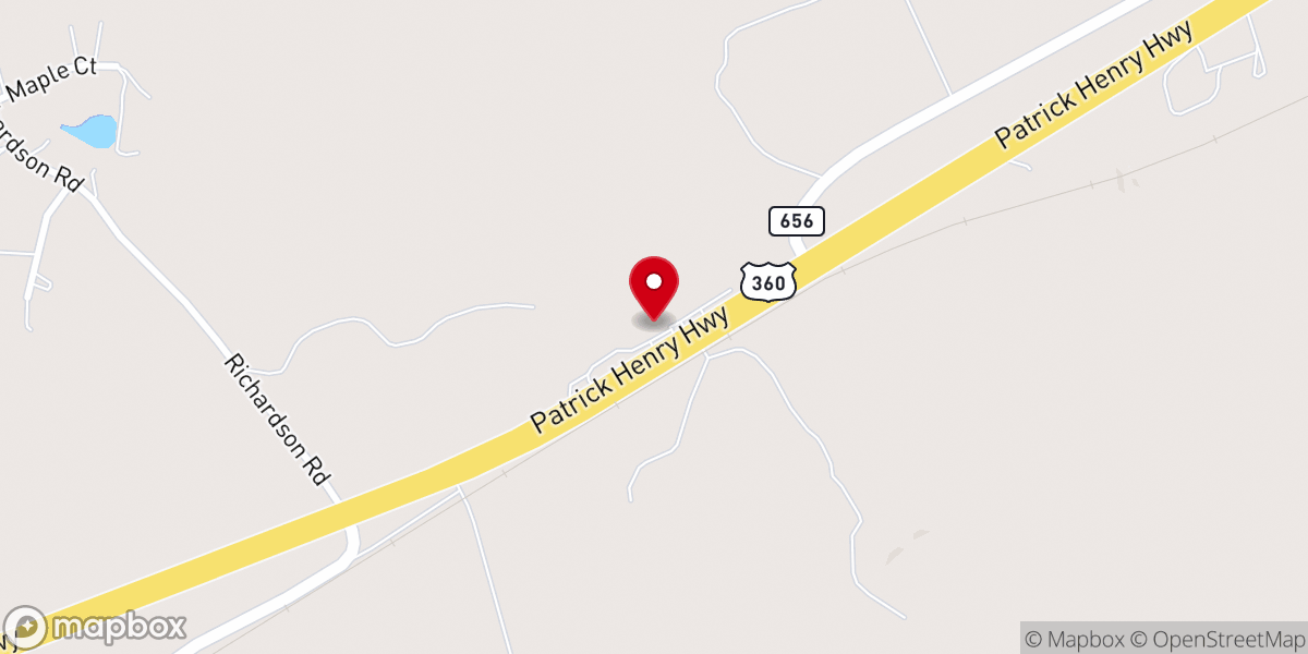 Map showing location of Amelia Thrift Store