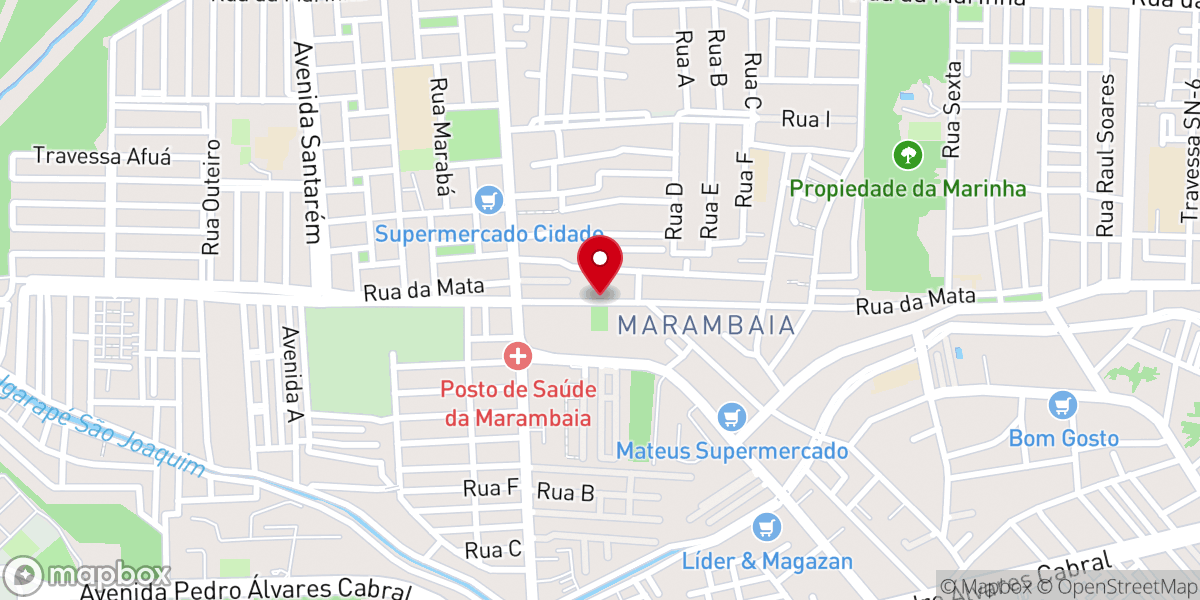 Map showing location of Igreja Batista Novo Horizonte