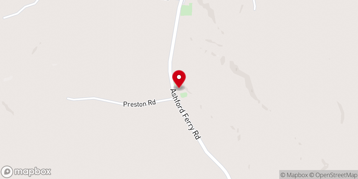 Map showing location of Upper Hope Station Church