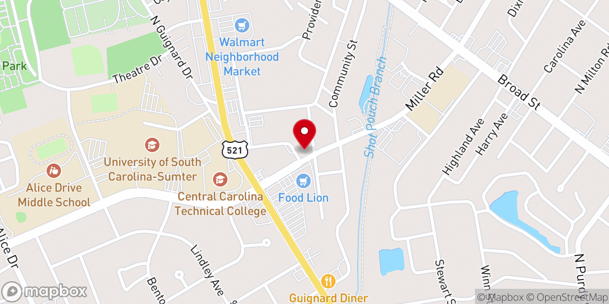 Map showing location of Evan Shedrick White Ministries