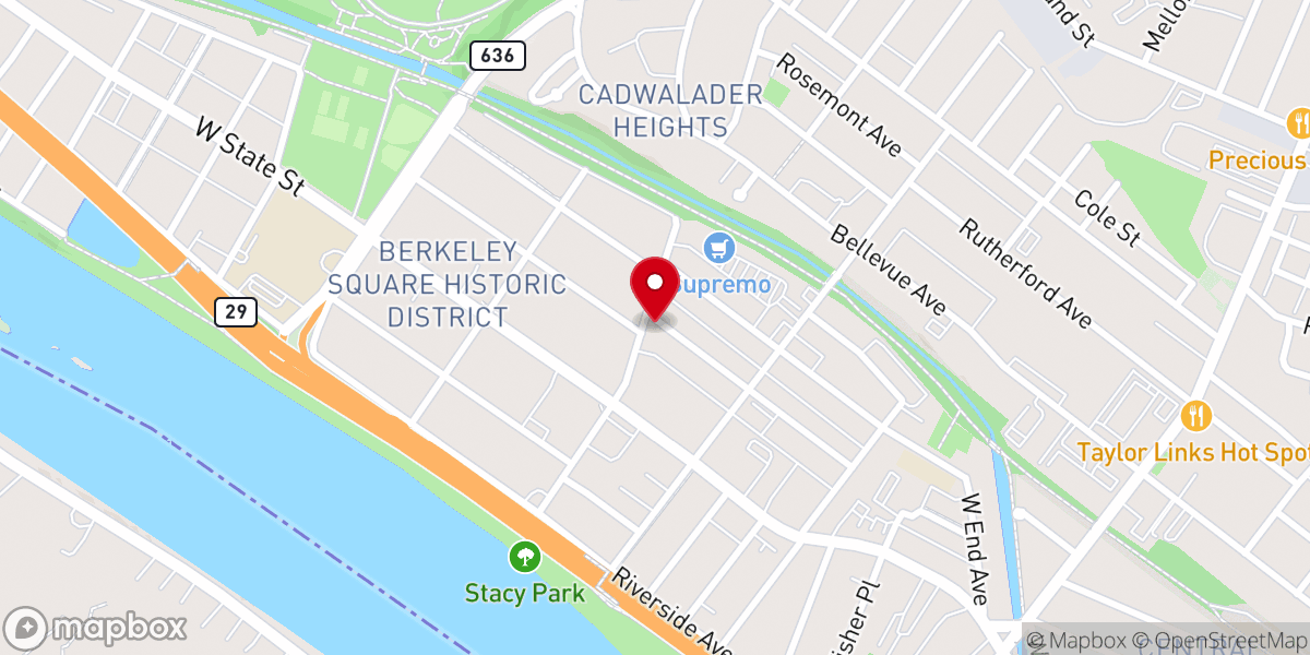 Map showing location of Mt. Calvary United Holy Church