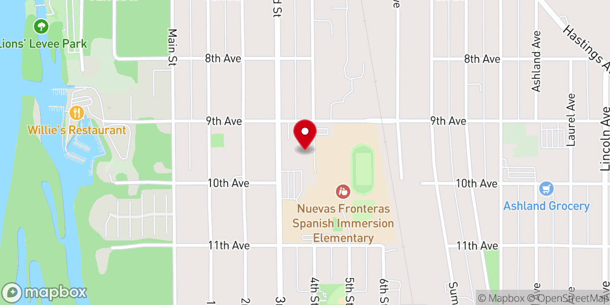 Map showing location of Summit Avenue Church of Christ