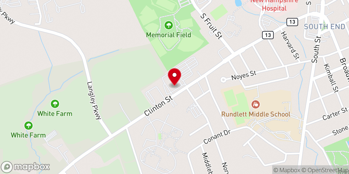 Map showing location of Trinity Baptist Church