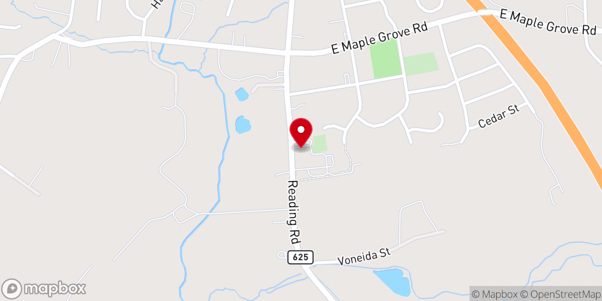 Map showing location of Pine Grove Mennonite