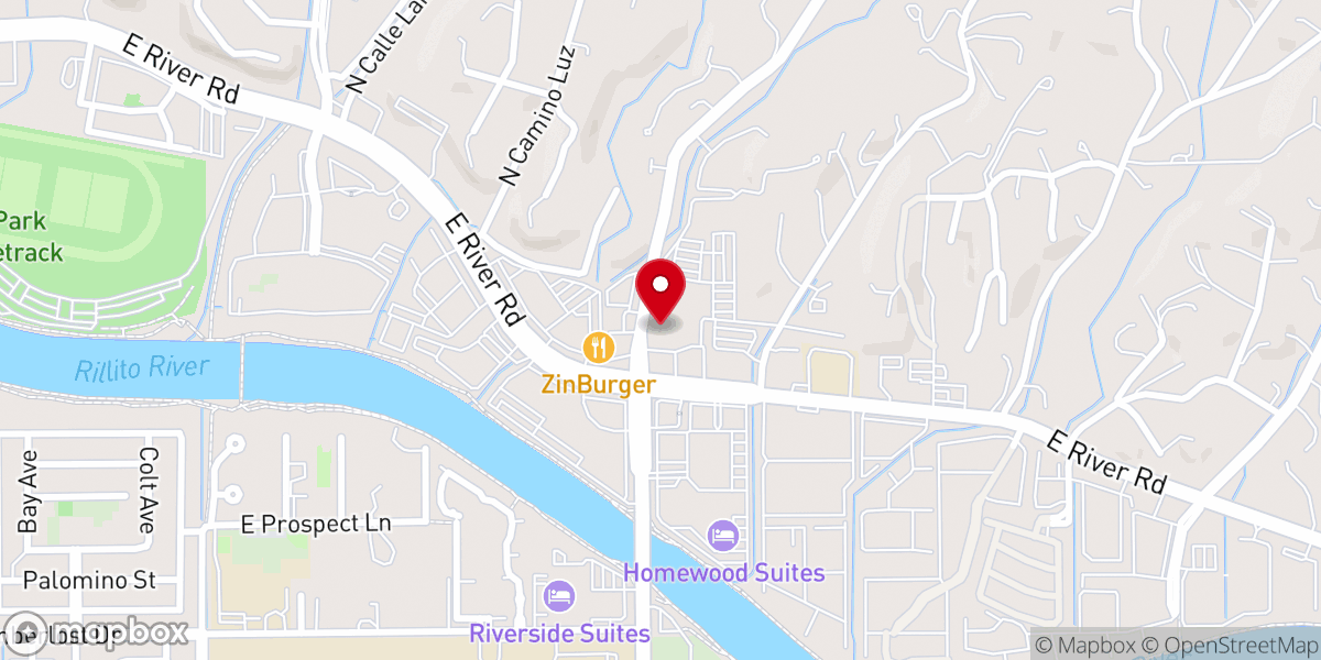 Map showing location of St. Philip's in the Hills Episcopal Church
