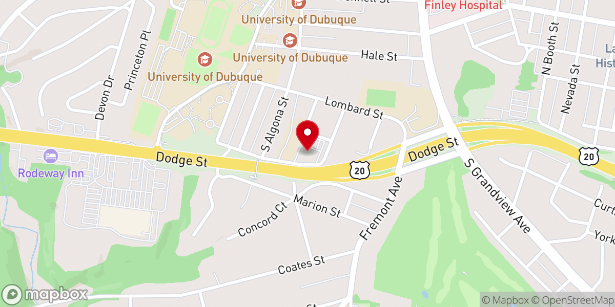Map showing location of St. Joseph the Worker Church