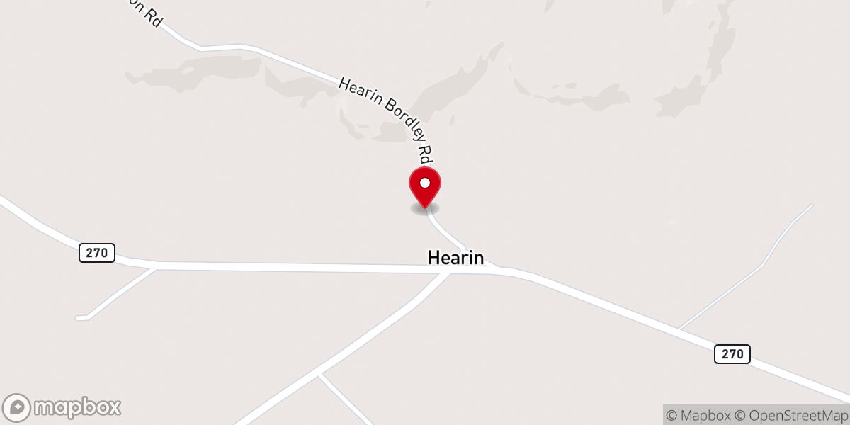 Map showing location of New hope General Baptist Church