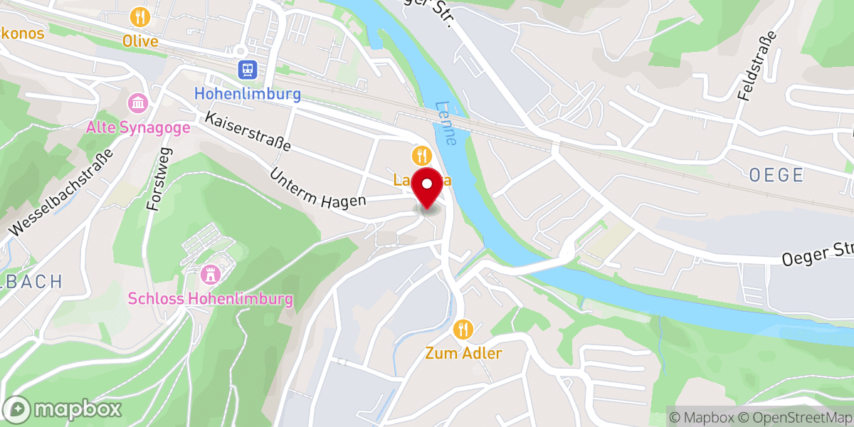 Map showing location of EFG-Hohenlimburg