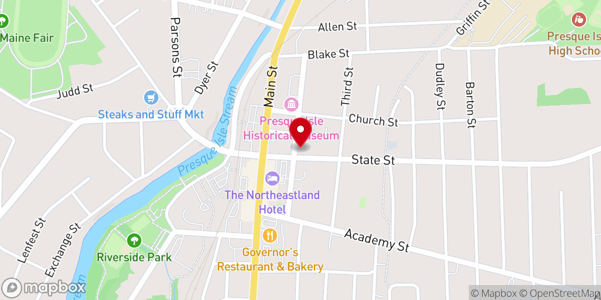 Map showing location of State Street Baptist Church