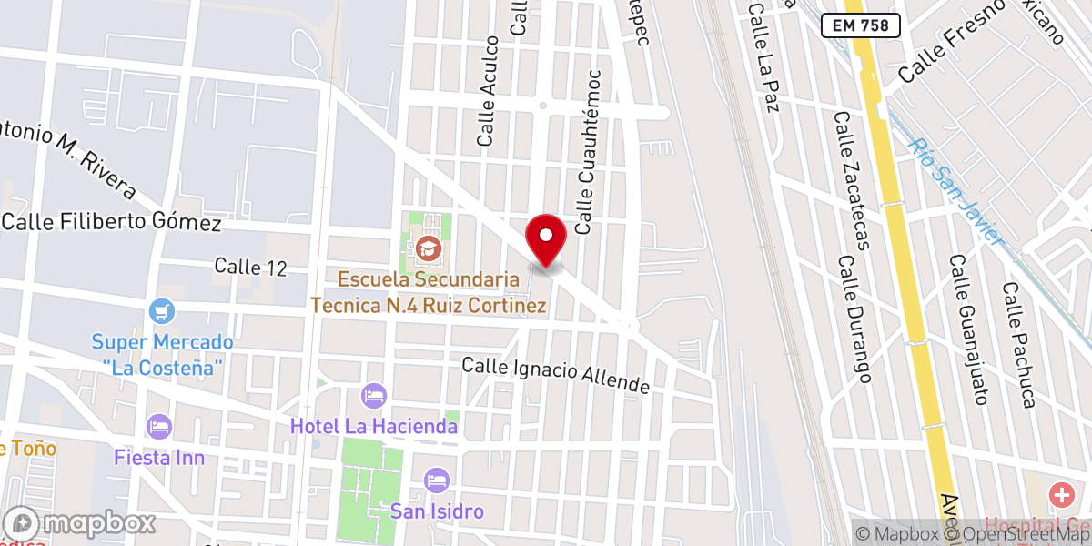 Map showing location of Centro Cristiano El Rey Jesús