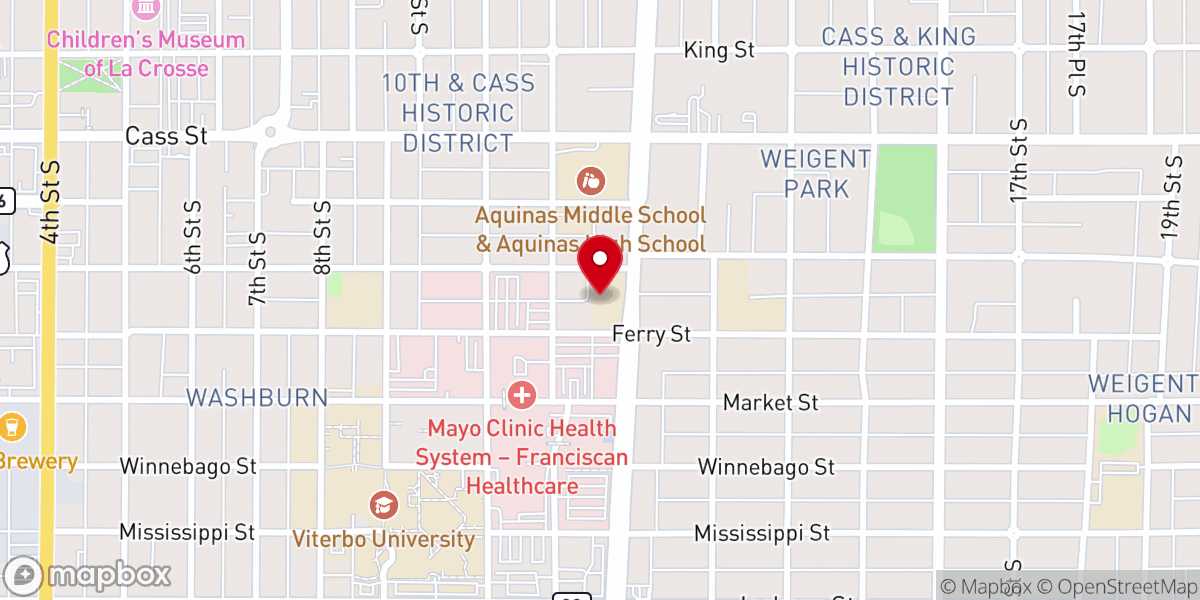 Map showing location of First Lutheran School
