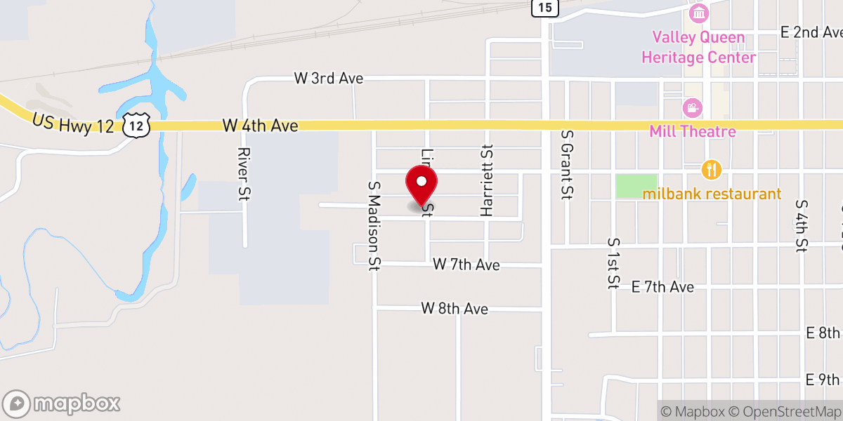 Map showing location of Valley Baptist Church