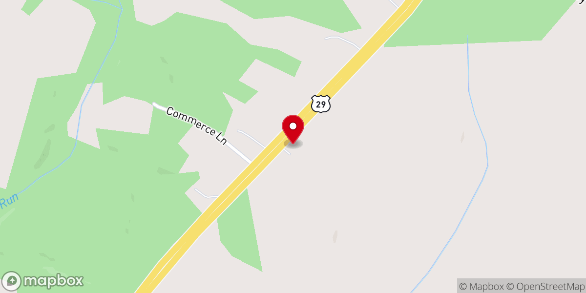 Map showing location of Elk Run Baptist Church