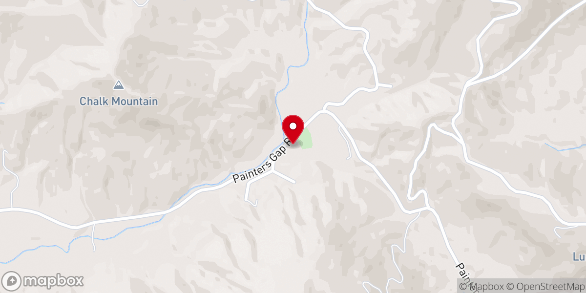 Map showing location of Welcome Home Baptist Church