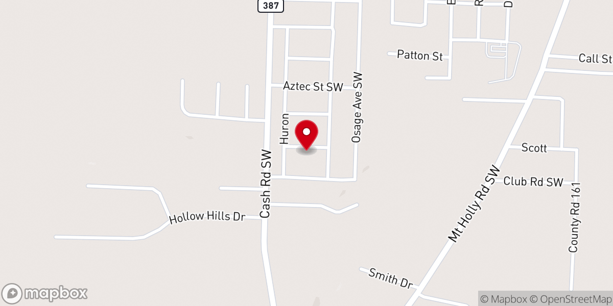 Map showing location of Immanuel Baptist Church