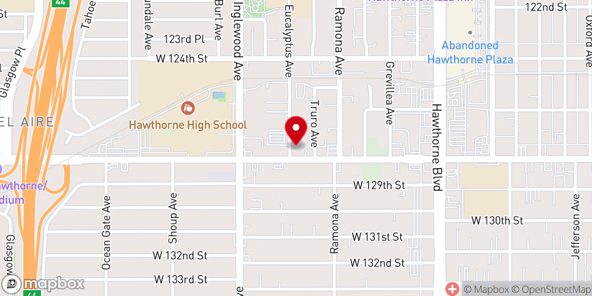 Map showing location of St George's Episcopal Church