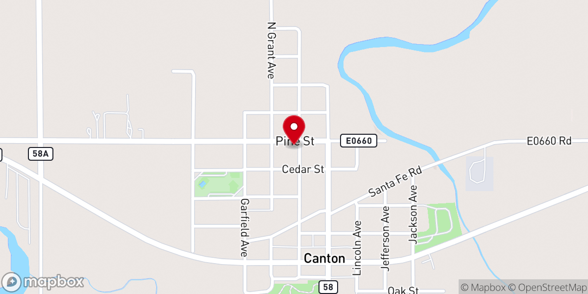 Map showing location of Native American Baptist