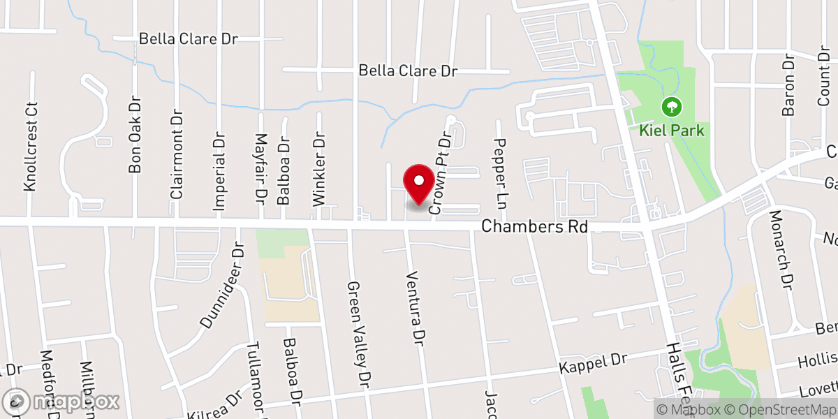 Map showing location of Christian Faith Center