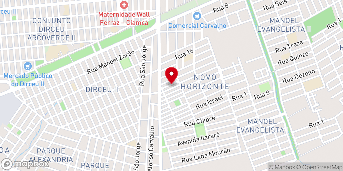 Map showing location of Igreja Assembléia de Deus Madureira