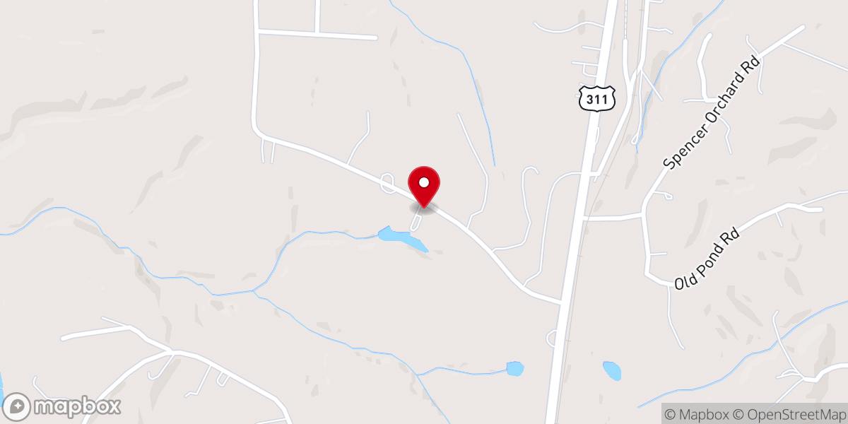 Map showing location of New Hope Baptist Church