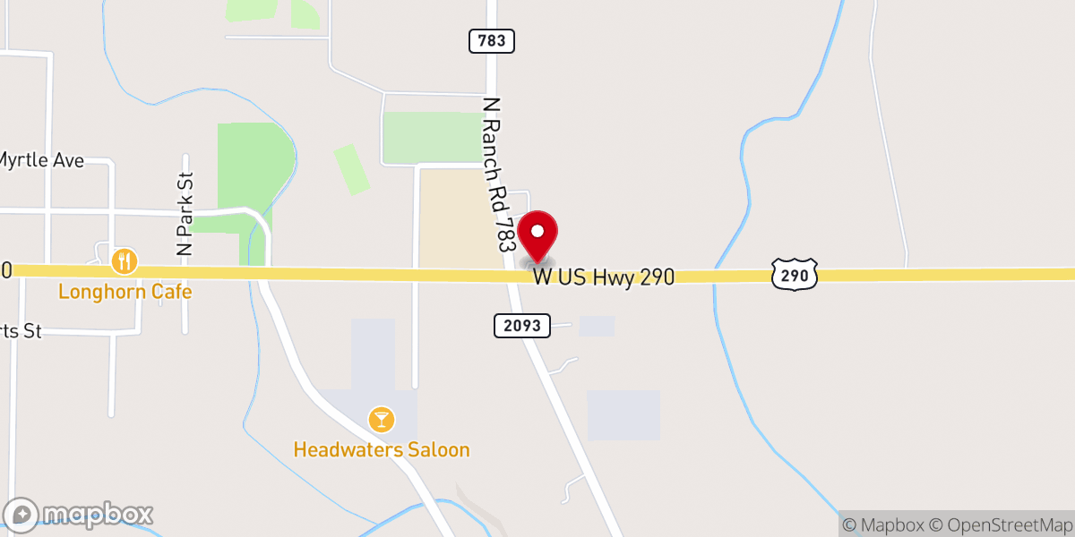 Map showing location of First Baptist Church Harper