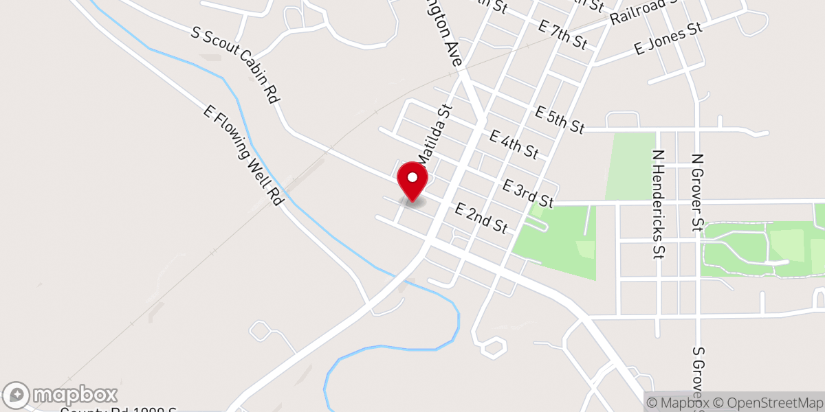 Map showing location of Solid Rock UMC Parsonsage