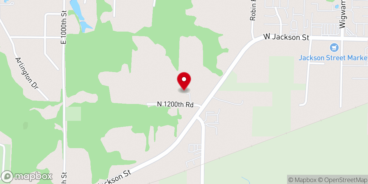 Map showing location of Victory Baptist Church