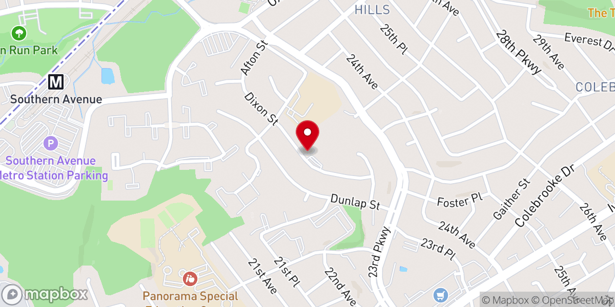 Map showing location of Cornerstone Baptist Church