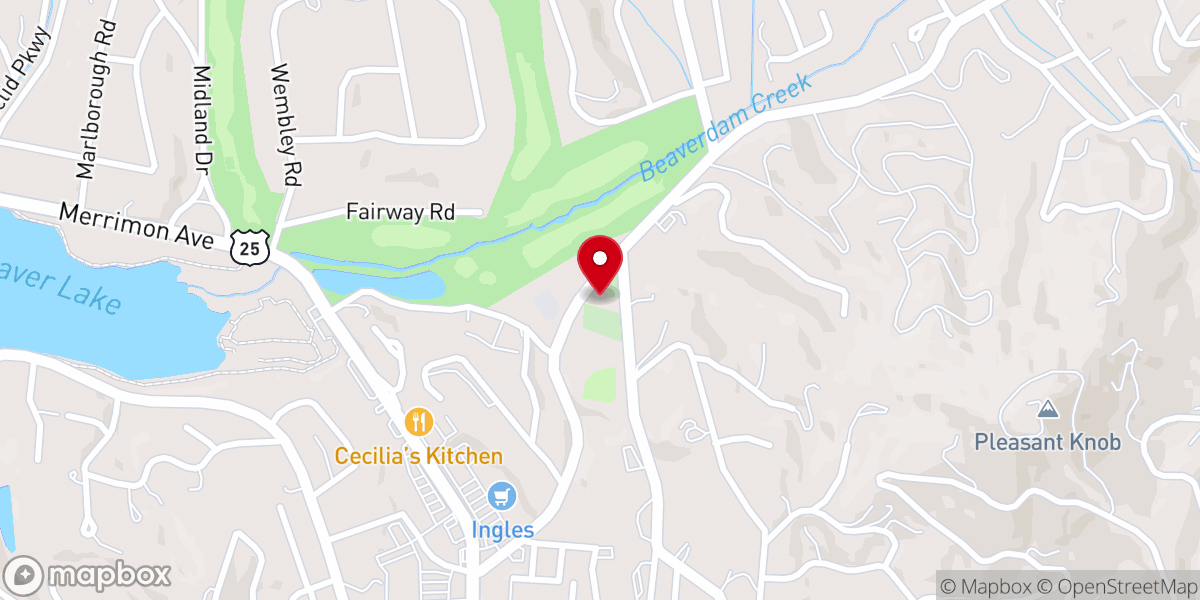 Map showing location of Asbury Memorial United Methodist Church