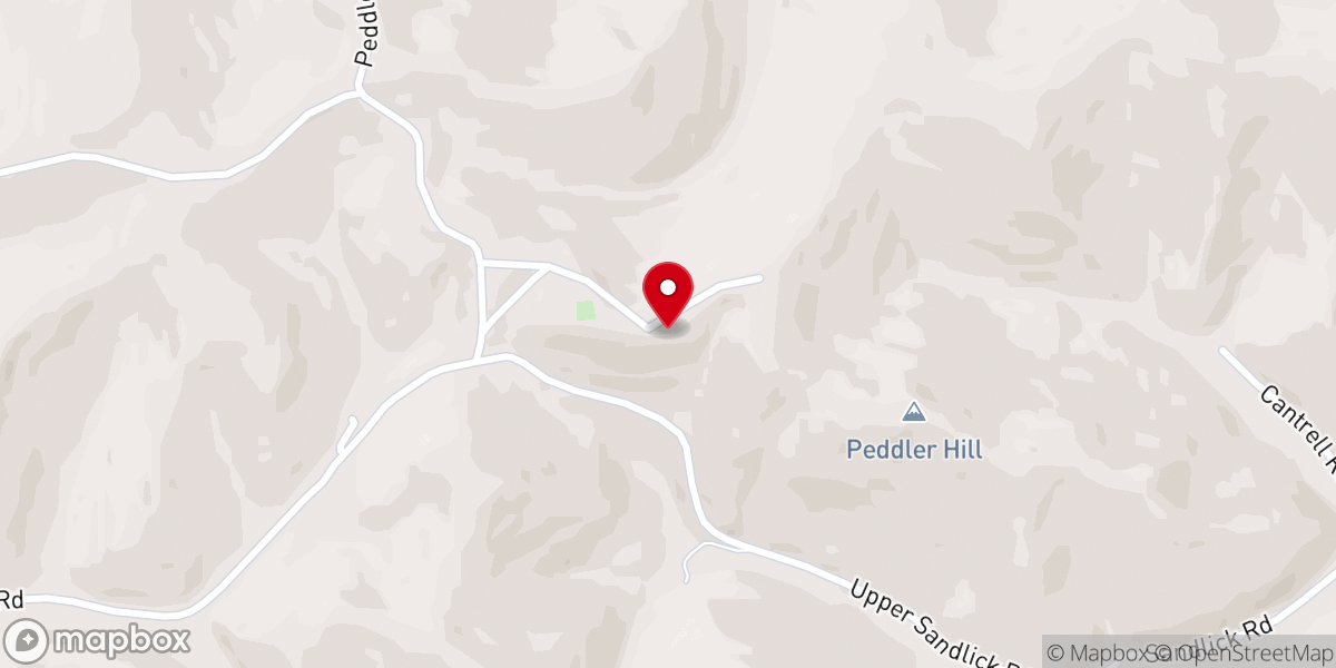 Map showing location of Lebanon United Baptist Church