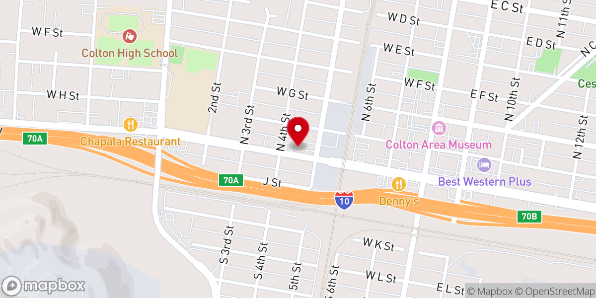 Map showing location of The Impact Center