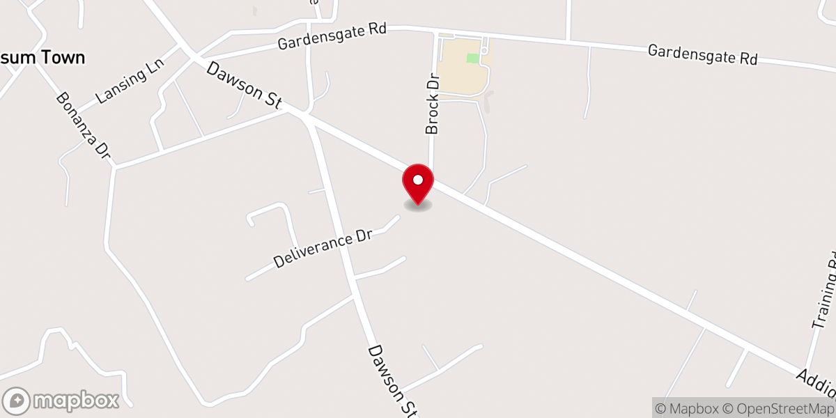 Map showing location of Holy Deliverance Center