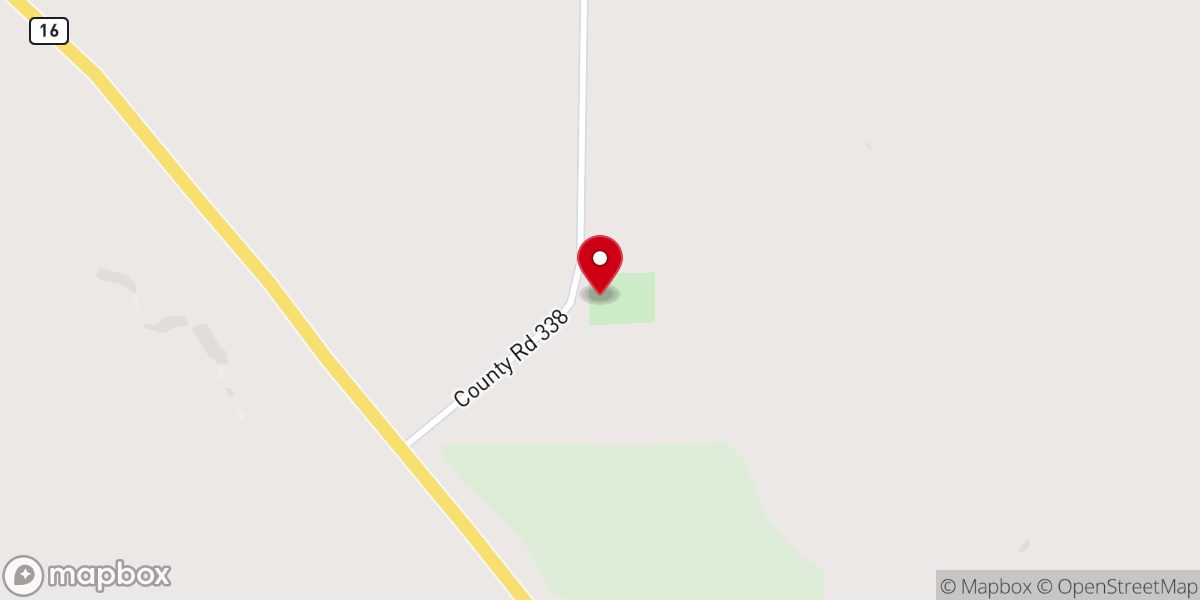Map showing location of Cherry Creek Church