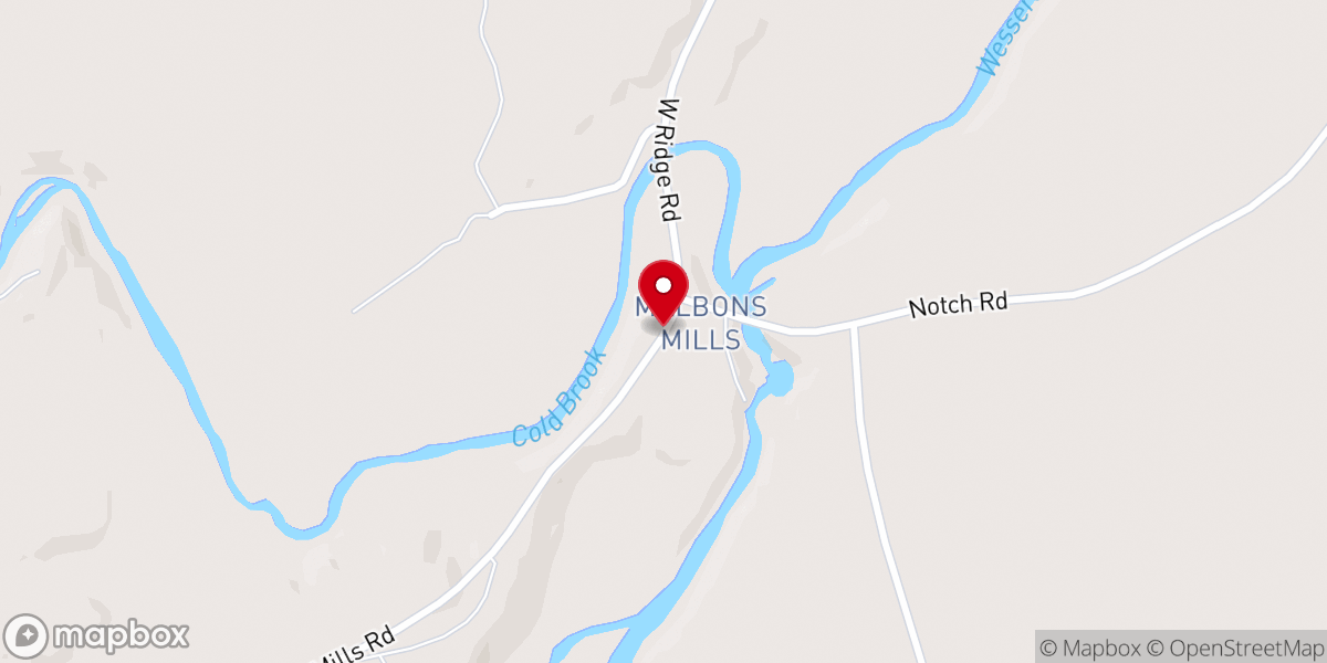 Map showing location of Belanger Tree Care