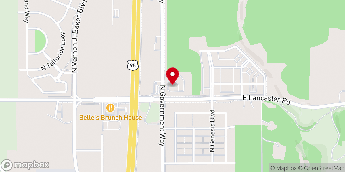 Map showing location of Hayden Lake Seventh-Day Adventist Church