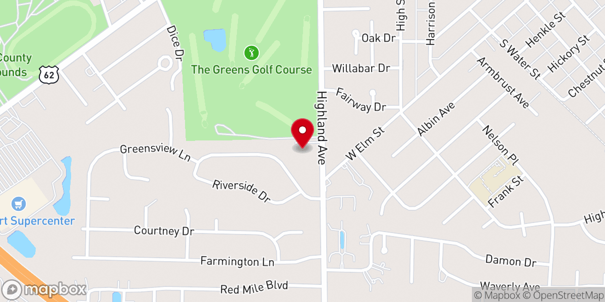 Map showing location of St Andrews Episcopal Church