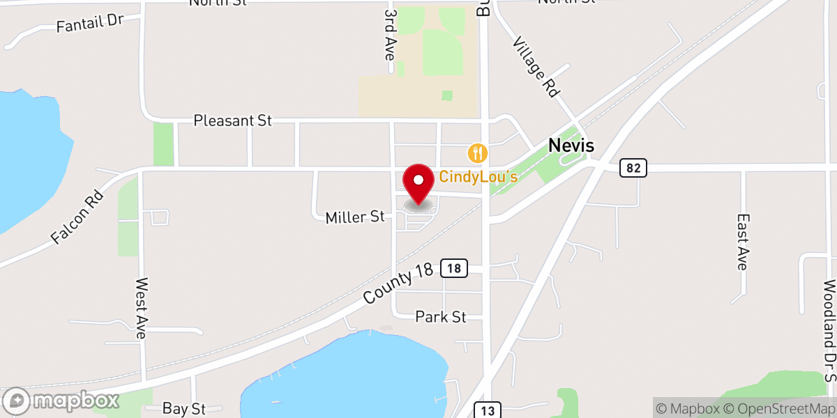 Map showing location of Bethany Lutheran Church
