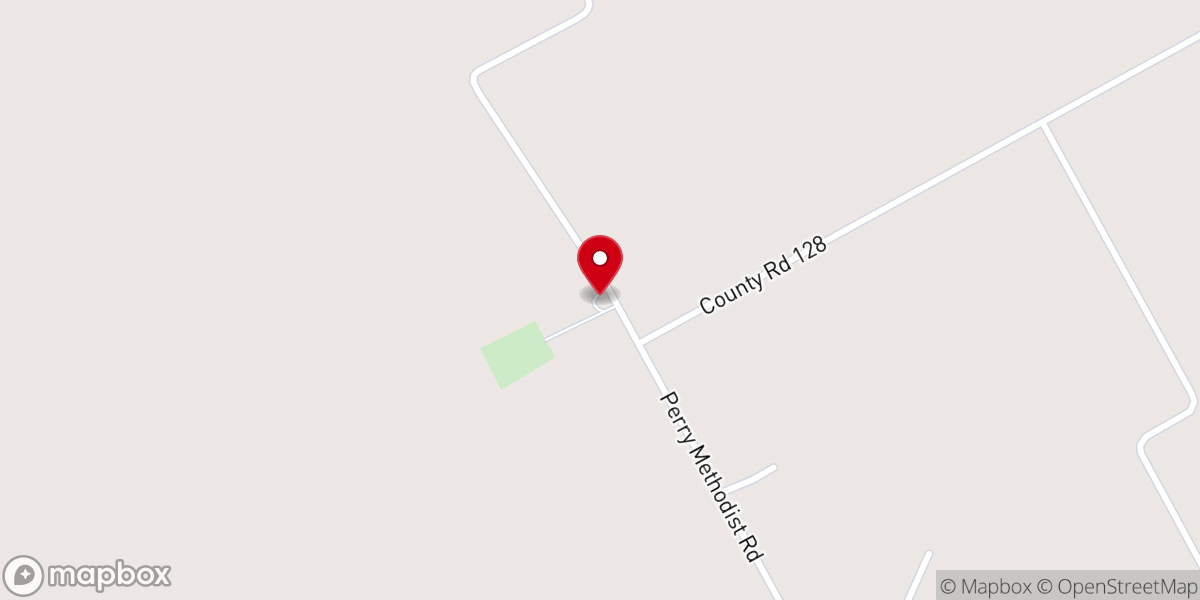 Map showing location of Perry Methodist Church